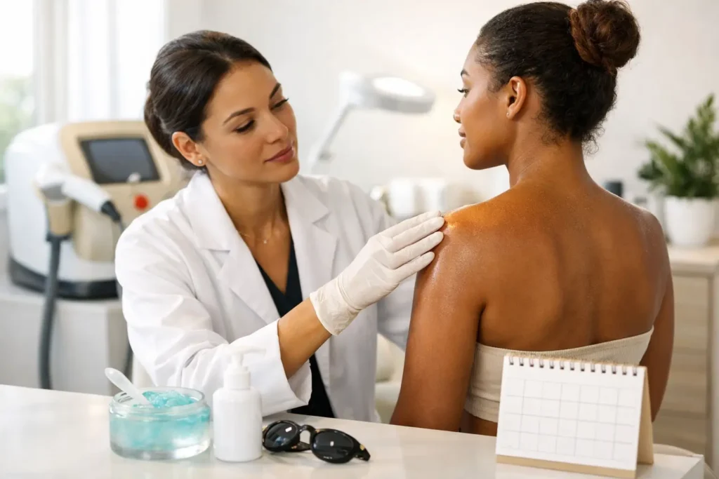 Maillot laser sur peau bronzée, quel délai ?