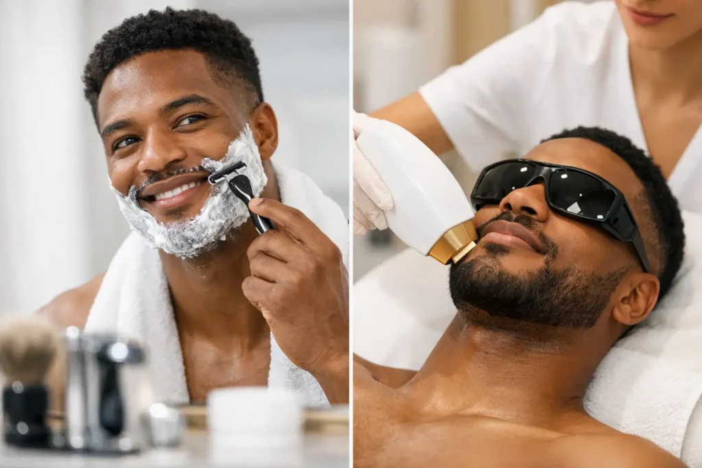 Rasage ou laser barbe : quel choix au quotidien ?